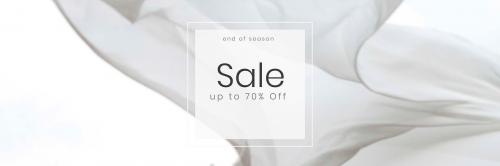 Online store sale banner template vector - 2009586