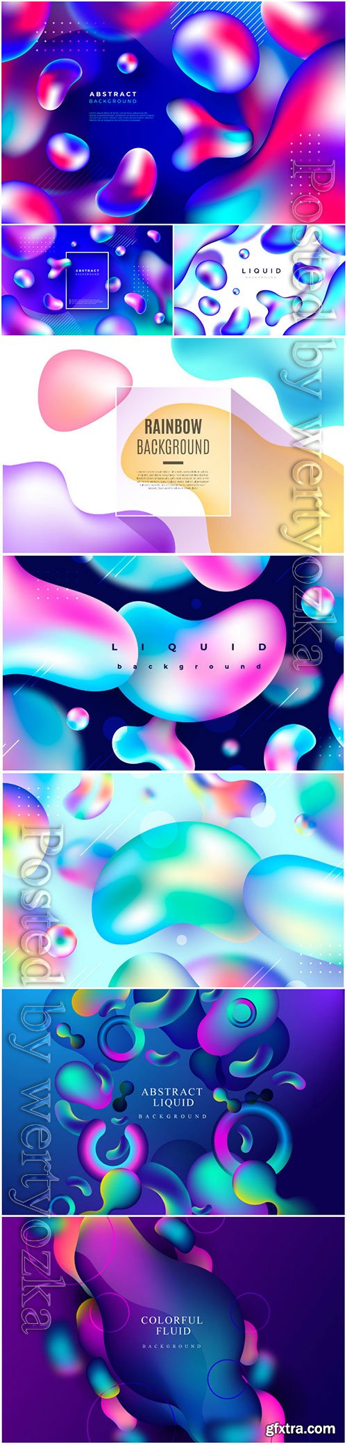 Abstract vector background with liquid shapes