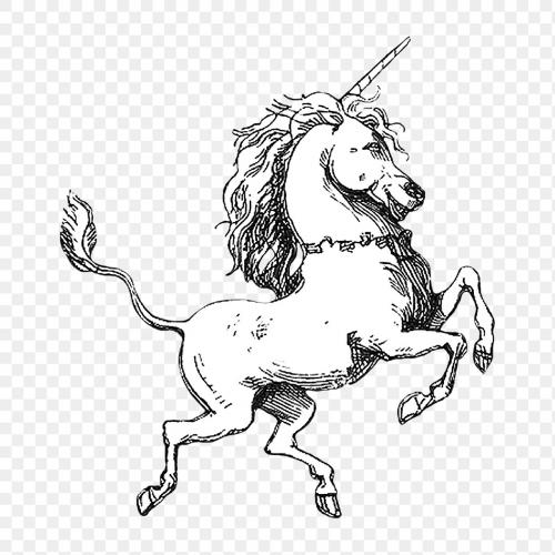 Vintage unicorn illustration transparent png - 2260312