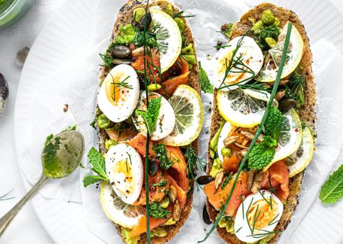 Fresh homemade open faced sandwiches recipe idea - 2269659