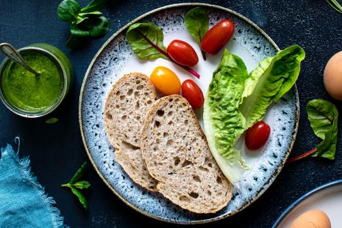 Fresh homemade healthy bread flatlay - 2269705