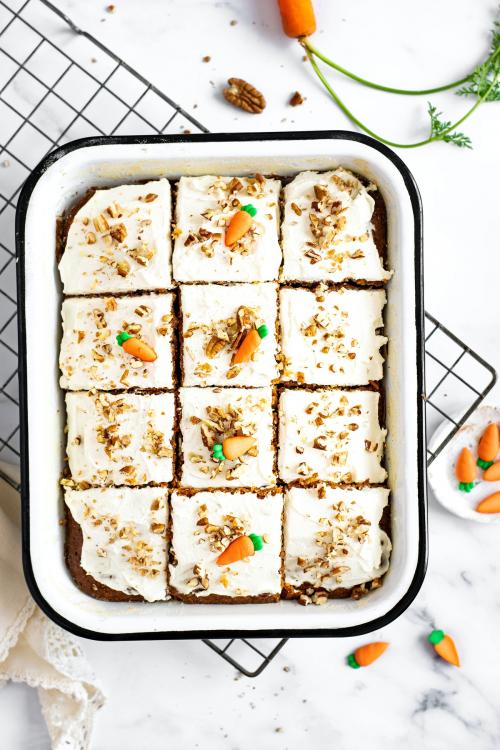 Slice of fresh homemade carrot cake - 2269724