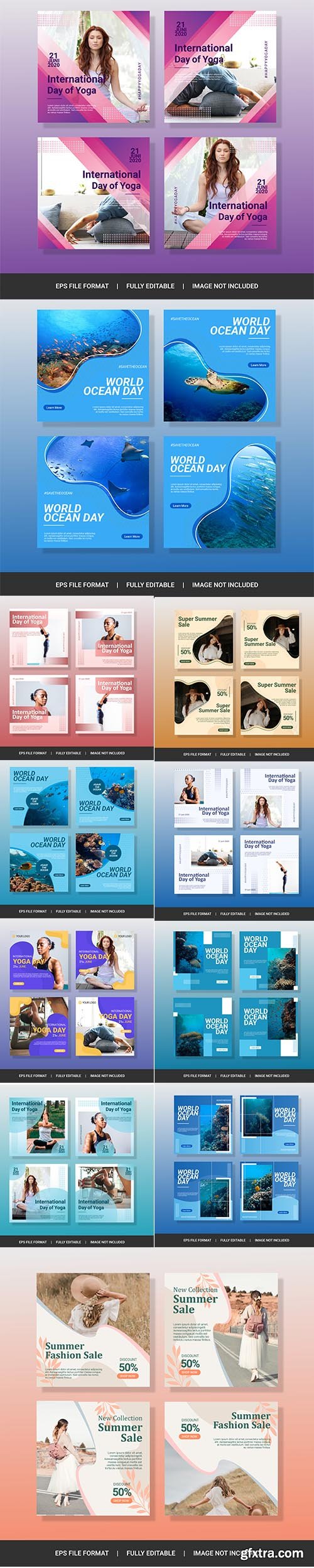 Social Media Post Template Set