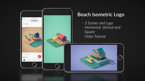 MotionArray - Beach Isometric Logo - 628482