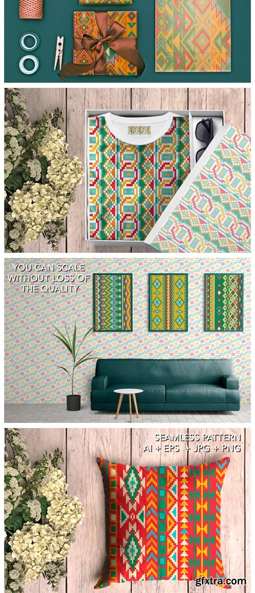 16 Ethnic Seamless Patterns - Set 1 4380190