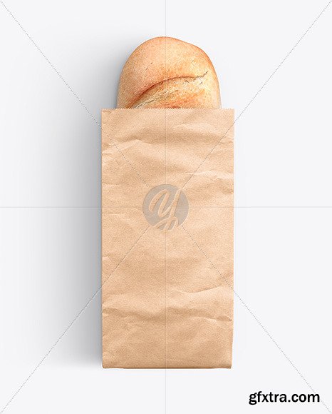 Paper Bag With Bread Mockup 62130