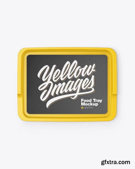 Matte Food Tray w/ Paper Mockup 62089