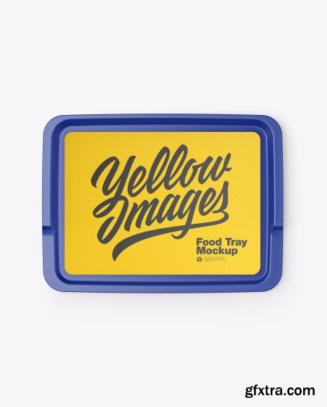 Matte Food Tray w/ Paper Mockup 62089