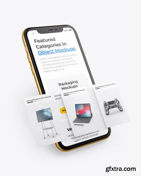 Apple iPhone 11 Pro w/ Cards Mockup 62062