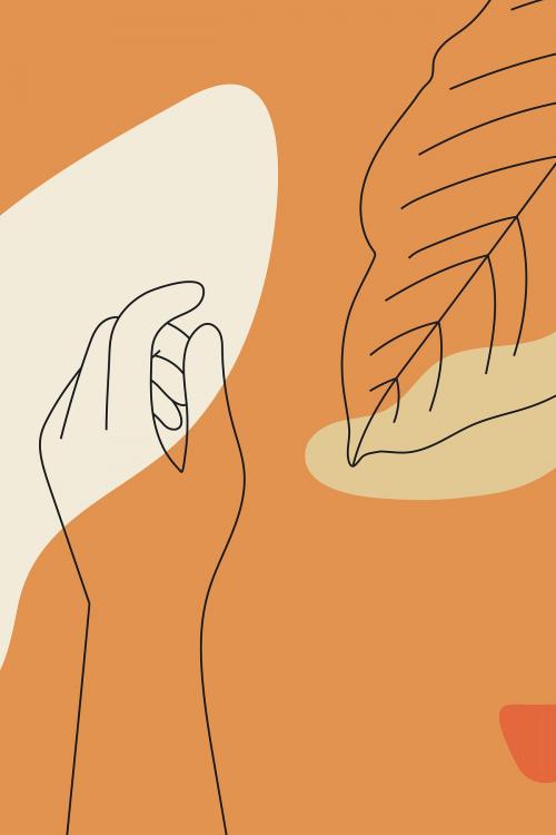 Woman hands line art vector - 2044517