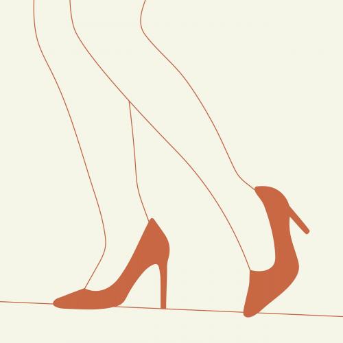 Woman legs in high heel shoes vector - 2044537