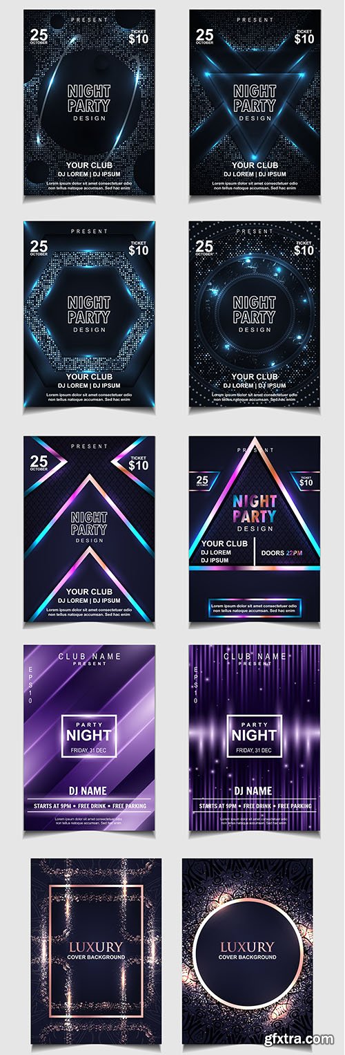 Elegant Night Dance Party Music Flyer