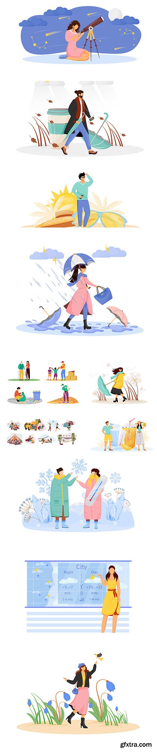 People Activities Illustrations