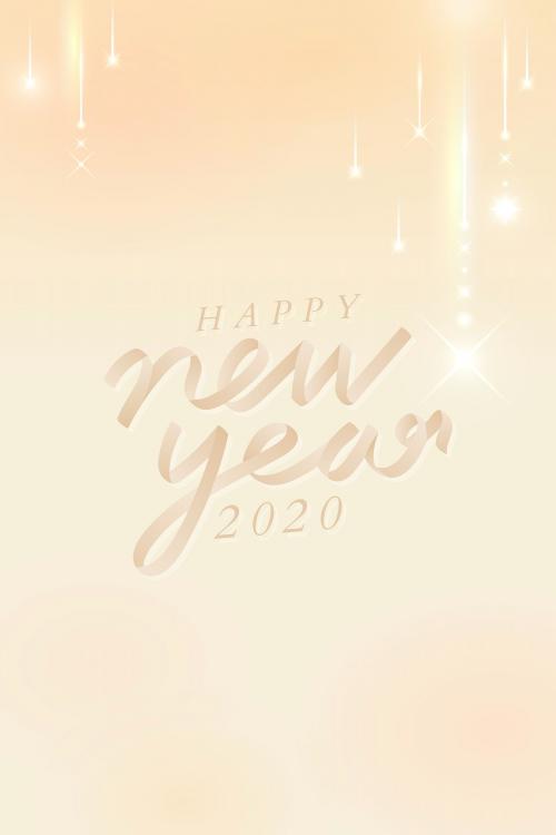 Happy New Year 2020 greeting card vector - 1234406