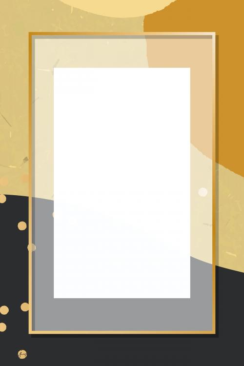 Transparent frame on Memphis pattern background vector - 1234585