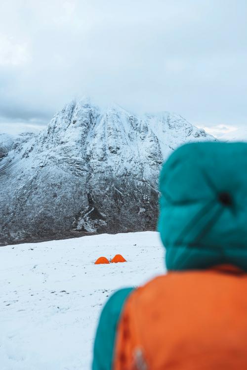 Tents at a snowy mountain - 2221507