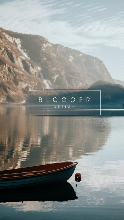 Travel blogger social story template vector - 2009620