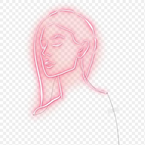 Feminine neon sign design resource transparent png - 2224505