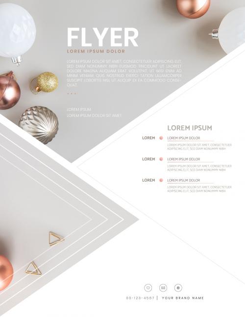 Luxury seasonally themed flyer vector - 2020259