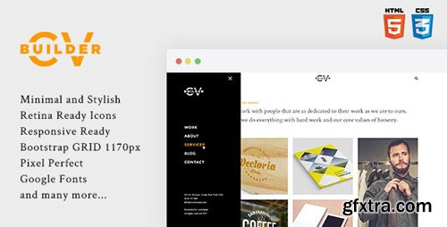 ThemeForest - Cvbuilder v1.0 - Creative Portfolio HTML5 Template - 22269141