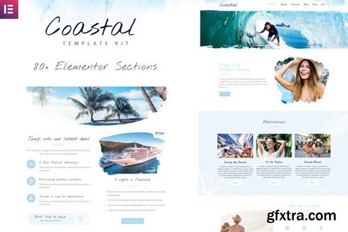 ThemeForest - Coastal v1.0 - Travel and Surf Grunge Template Kit (Update: 17 April 20) - 25865555