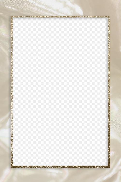 Beige and gold glitter frame transparent png - 2280814