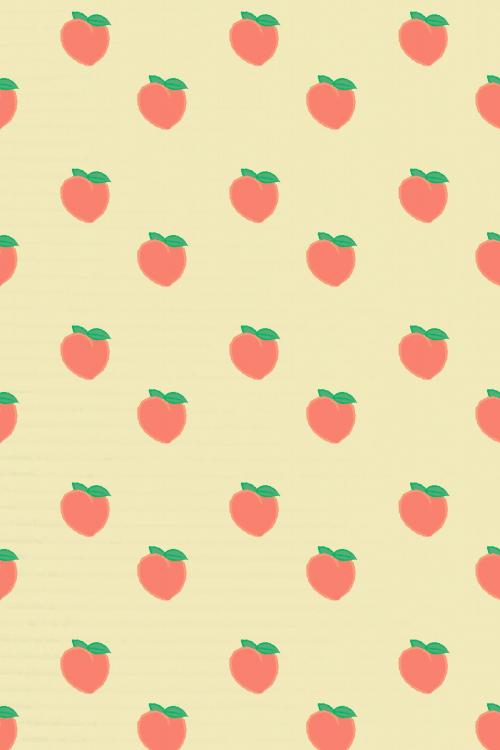 Hand drawn peach seamless pattern social template vector - 2033577