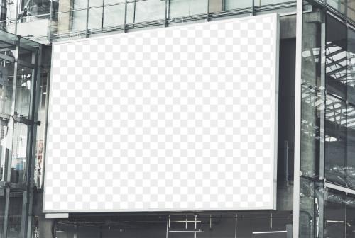 Large-scale billboard mockup transparent png - 2024697