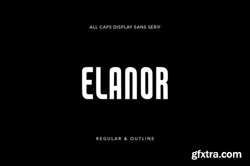 Elanor Display Sans Serif Regular Outline Font