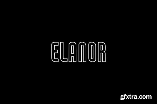 Elanor Display Sans Serif Regular Outline Font