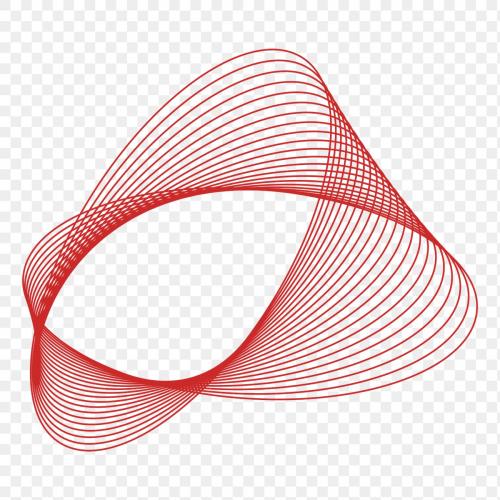 3D abstract red shape transparent png - 2051810