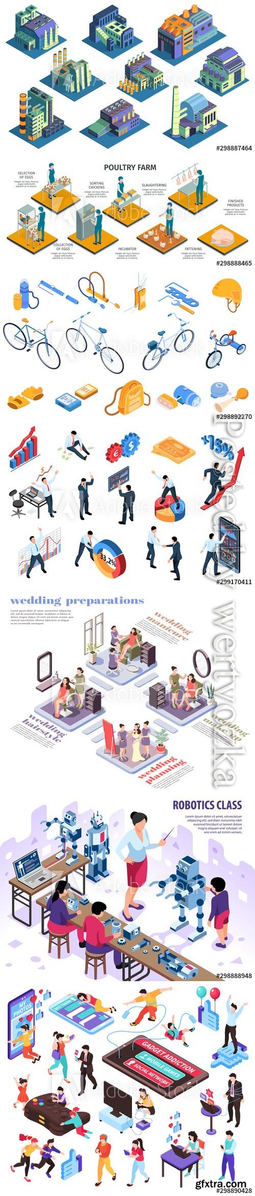 Flat isometric vector 3D concept illustration