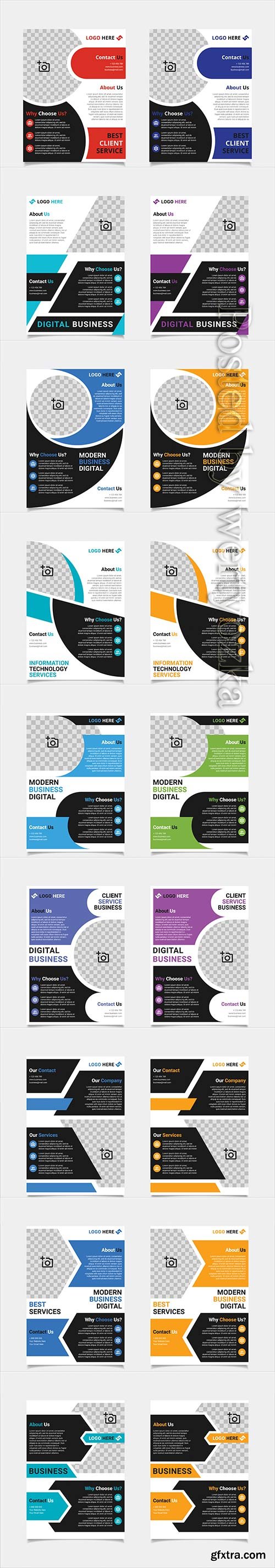 Business brochure and flyer vector design template, business company poster