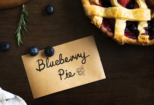 Homemade mixed berry pie food photography recipe idea - 485061