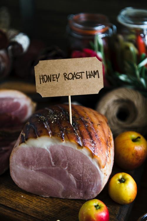 Close up of a honey roasted ham - 485703