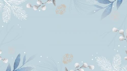 Blank leafy frame wallpaper vector - 1229848