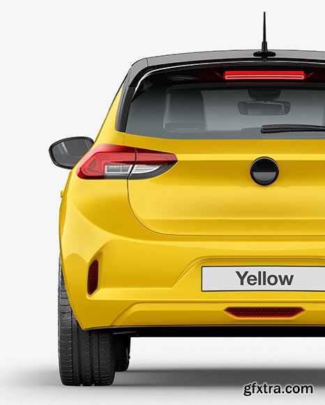 Hatchback 5-doors Mockup - Back View 62152