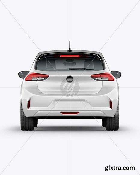 Hatchback 5-doors Mockup - Back View 62152