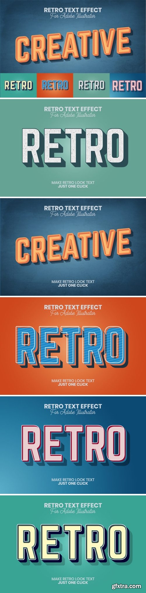 Retro Text Effect for Illustrator 4405404