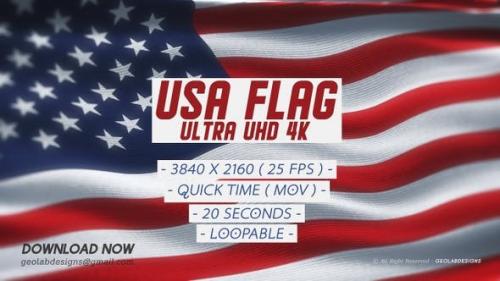 Videohive - USA Flag - Ultra UHD 4K