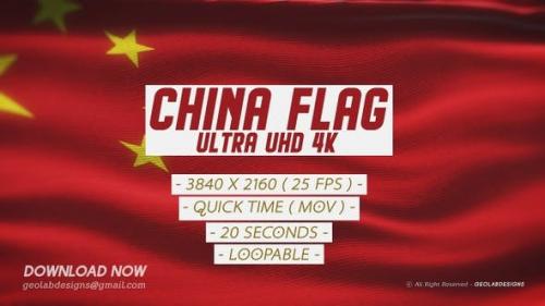 Videohive - China Flag - Ultra UHD 4K