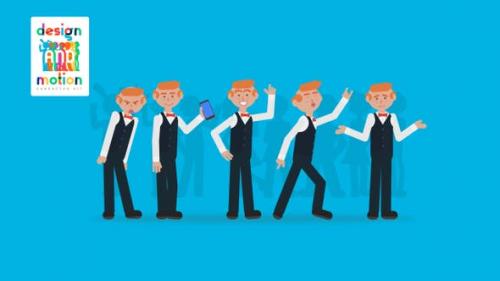 Videohive - D&M Character Kit: Waiter