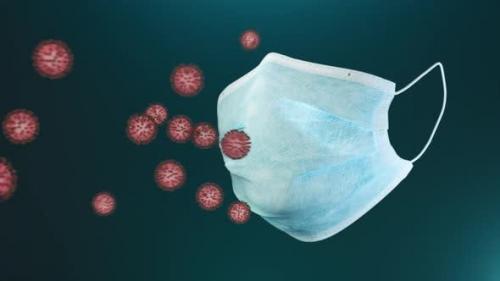 Videohive - Flying Coronavirus Beat and Fly Off the Mask To Protect