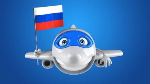 Videohive - 5 cartoon Planes with flags