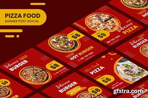 Pizza Food Banner Template