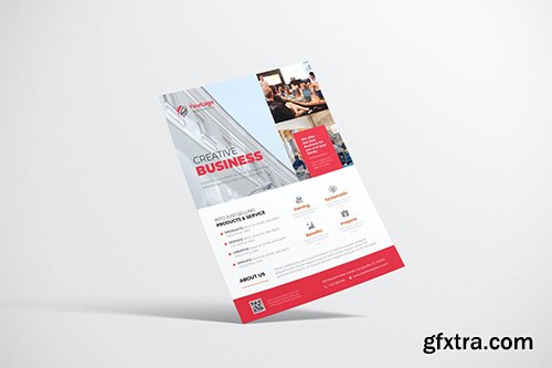 Property Flyer Design with Red Color