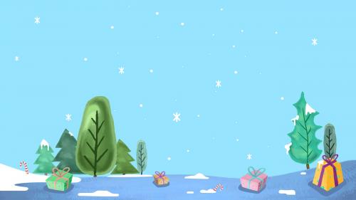 Christmas gift boxes on blue background vector - 1231118