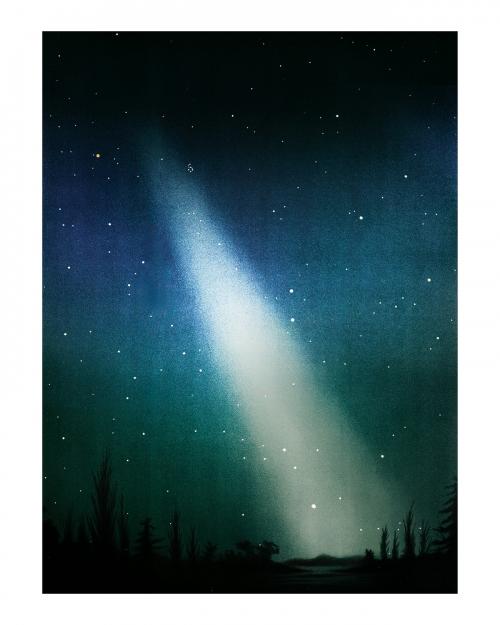 The zodiacal light vintage wall art print poster design remix from original artwork. - 2273374