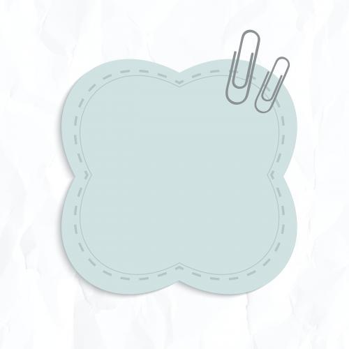 Blank notepaper set with clips on wrinkled paper background vector - 1233221