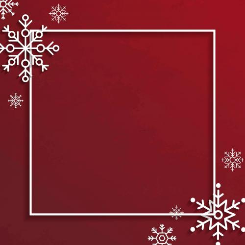 Red snowflakes social ads template vector - 1234028